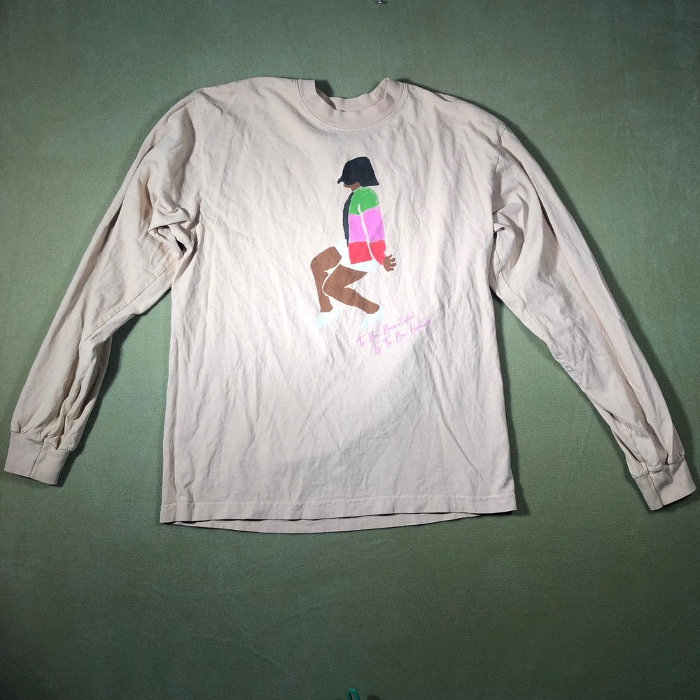 Childish Gambino Tour Shirt Mens Medium Tan New World Tour 2024 Long Sleeve